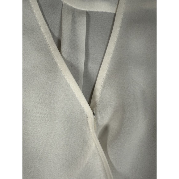 L'Agence Blouse Womens XS/TP White Silk Wrap Front Long Sleeve Lightweight Top - Picture 4 of 9